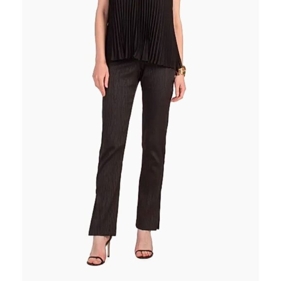 NWT Trina Turk Pants Solaris Wood Print Straight Leg Split Hem Pants SZ 16 $348 - Picture 1 of 4